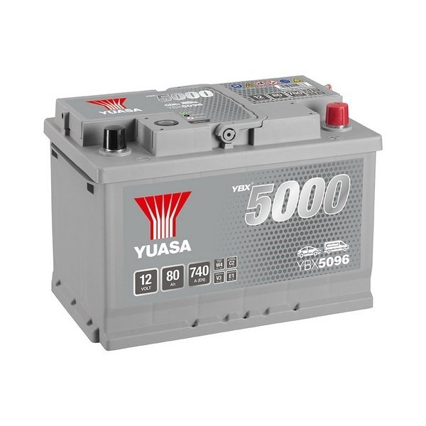Yuasa YBX5096 12V 90Ah 800A Silver High Performance Car Battery image