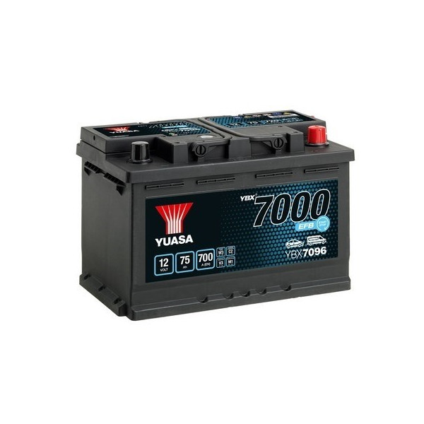 Yuasa YBX7096 12V 75Ah 700A EFB Start Stop Battery - Car Spares Distribution