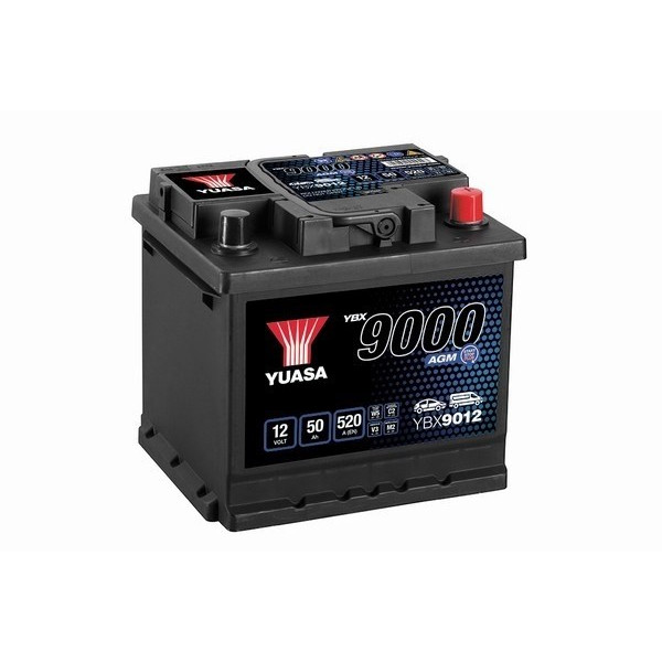 Yuasa YBX9012 12V 50Ah 520A AGM Start Stop Battery image