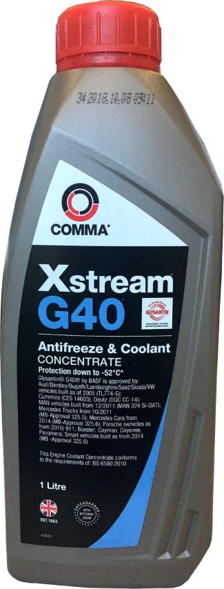 Xstream® G40® Antifreeze & Coolant Concentrate : Manufacturer Approved  Antifreeze & Coolants : Products Guide : Moove Lubricants Limited